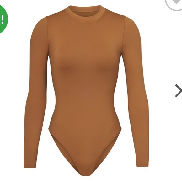 SKIMS Swim Long Sleeve One Piece Almond Size XXS - Picture 4 of 9